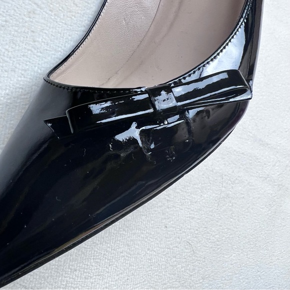 L.K. Bennett Bernice-Pat Dress Kitten Heels Pointed Toe Shoes Size 38.5 - Picture 11 of 13